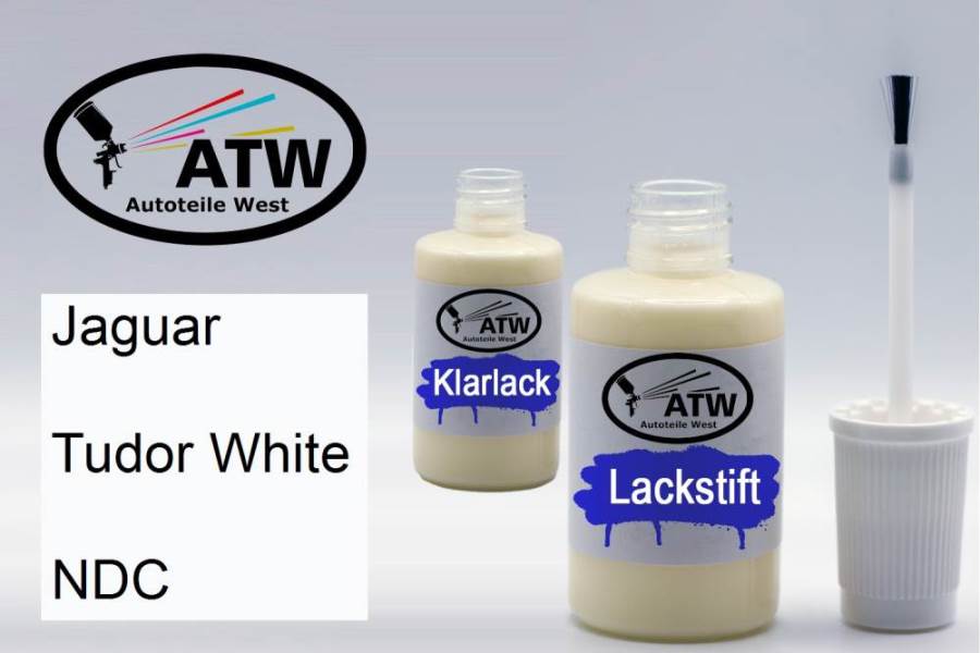 Jaguar, Tudor White, NDC: 20ml Lackstift + 20ml Klarlack - Set, von ATW Autoteile West.